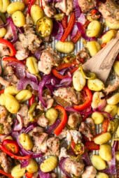 Sheet Pan Chicken Scarpariello (Easy One Pan Dinner)