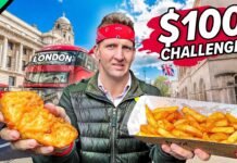 $100 British Street Food Challenge!! London’s Borough Market!!