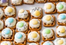 Easy Easter Hershey Kiss Pretzels