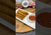 Crispy Bread Cigar Recipe😋#breadrecipe #bread #breadsnacks #potatosnacks #trending #shorts