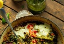 Easy One Skillet Pesto Asparagus Quinoa Recipe