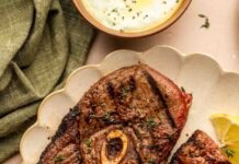 Grilled Lamb Leg Steaks (Lemon-Herb Marinade)