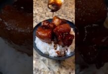 Chinese red braised pork belly ❤️