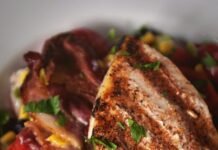 Blackened Swordfish with Maque Choux