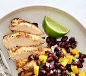 Grilled Chicken Mango Black Bean Salad (High Protein, High Fiber)