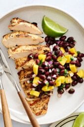 Grilled Chicken Mango Black Bean Salad (High Protein, High Fiber)