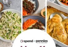 Weekly Meal Plan May 11, 2026