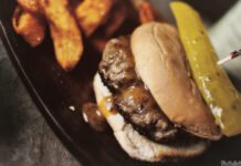 Sausage Burgers with Sriracha-Honey-Mustard Sauce
