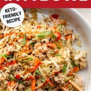 Ground Chicken Egg Roll in a Bowl Recipe
