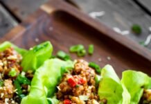 Thai Peanut Turkey Lettuce Wraps