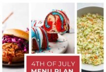 4th of July Menu Plan