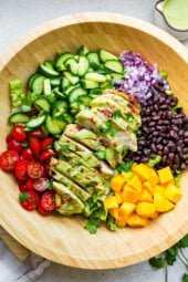 Grilled Chicken Salad with Cilantro Lime Dressing