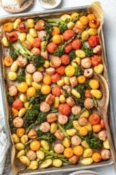 Sheet Pan Gnocchi and Sausage with Tomatoes and Broccolini