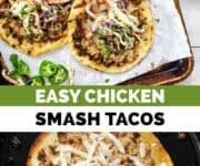Chicken Smash Tacos (with Cilantro Lime Slaw)