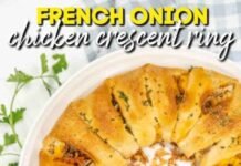 French Onion Chicken Crescent Ring