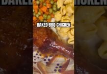 BAKED BBQ CHICKEN 😋🍗 #dinnerrecipe #foodie #cooking #cookingathome #easydinner #budgetdinner