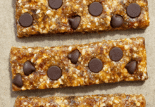Chocolate Chip Katie Bars – (Healthy Snack Recipe!)