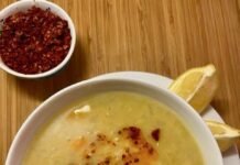 Süzme Mercimek Çorbası; Red Lentil Soup with Carrots and Potatoes