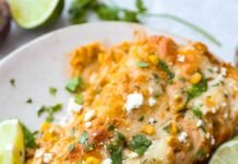 Street Corn Chicken Enchiladas Recipe