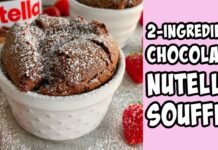 Nutella Soufflé Recipe #shorts