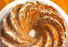 Glazed Banana Spice Doctored Cake Mix