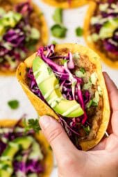 Chicken Smash Tacos with Creamy Jalapeño Sauce