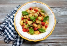 Potatoes With Tomatoes And Basil