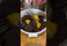 How I Make Oreo Cake part1 #oreo #cake #shorts