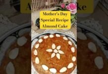 Mother’s Day Special Almond Cake Recipe | Soft & Delicious Homemade Cake#trendingshorts #almondcake