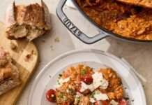 One Pot Creamy Orzo and Meatballs