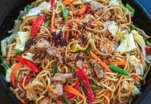 Chili Garlic Pork Pancit Canton