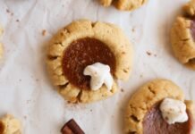 Thumbprint Cookies With Pumpkin Pie Filling