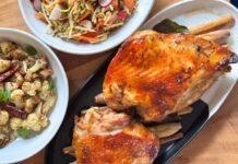 Thai Marinated Roast Turkey with Lemongrass Coconut Gravy
