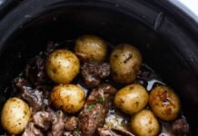 Slow Cooker Steak and Potatoes