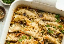 Potsticker and Rice Bake